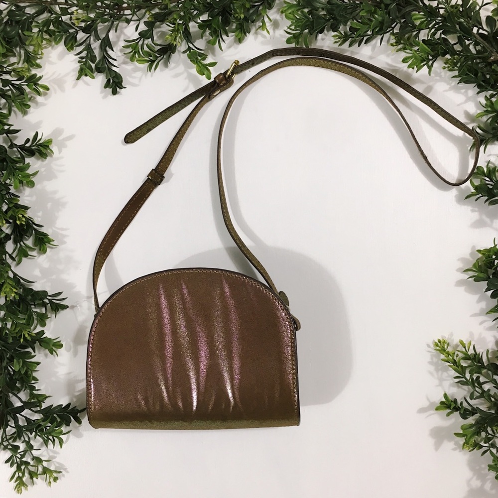 {Free People} Brown Metallic Crossbody